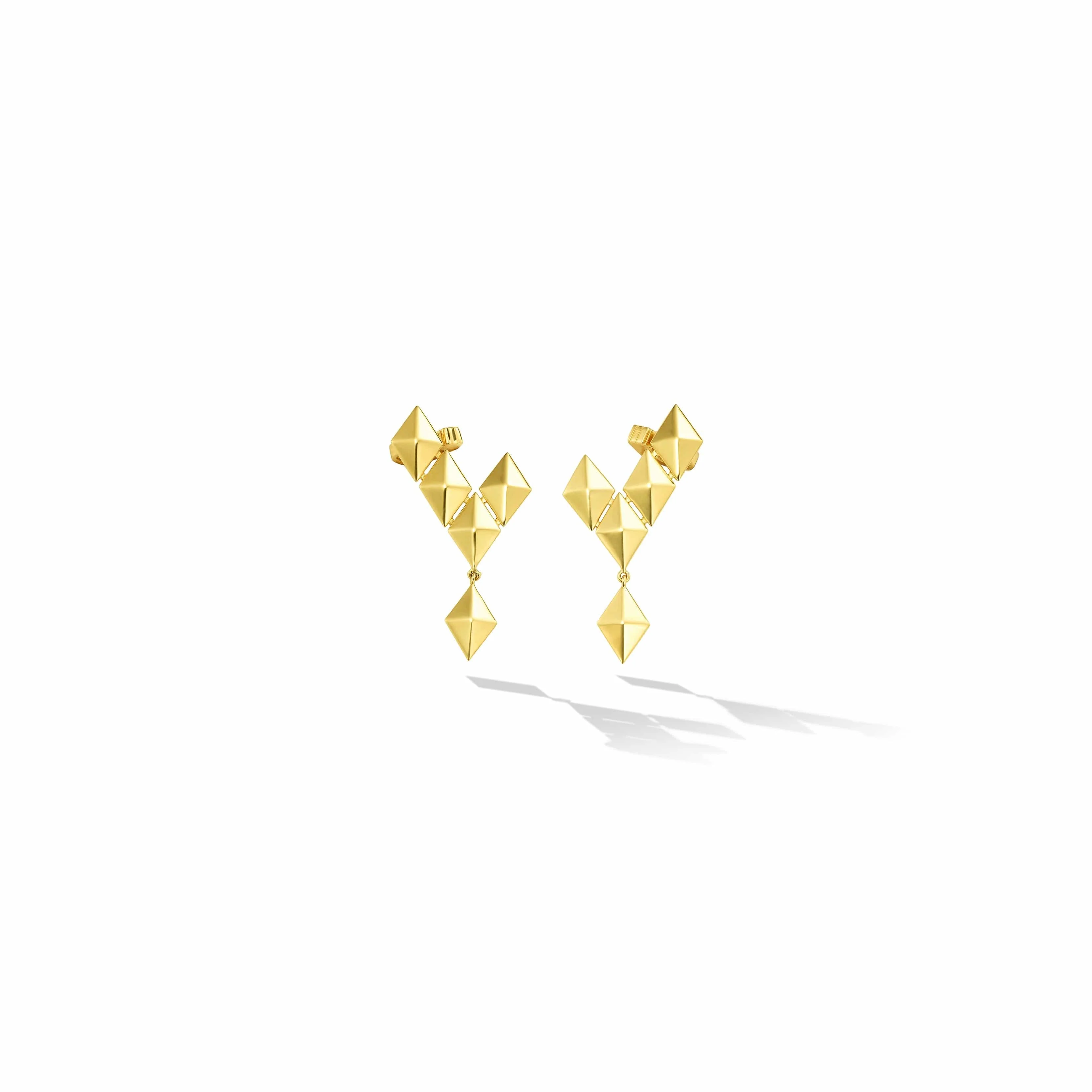 CADAR 18K Yellow Gold Python Climber Earrings