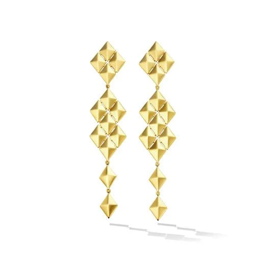 CADAR 18K Yellow Gold Python Drop Earrings