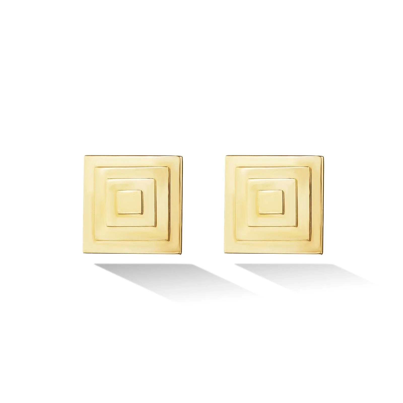 CADAR 18K Yellow Gold Small Foundation Stud Earrings