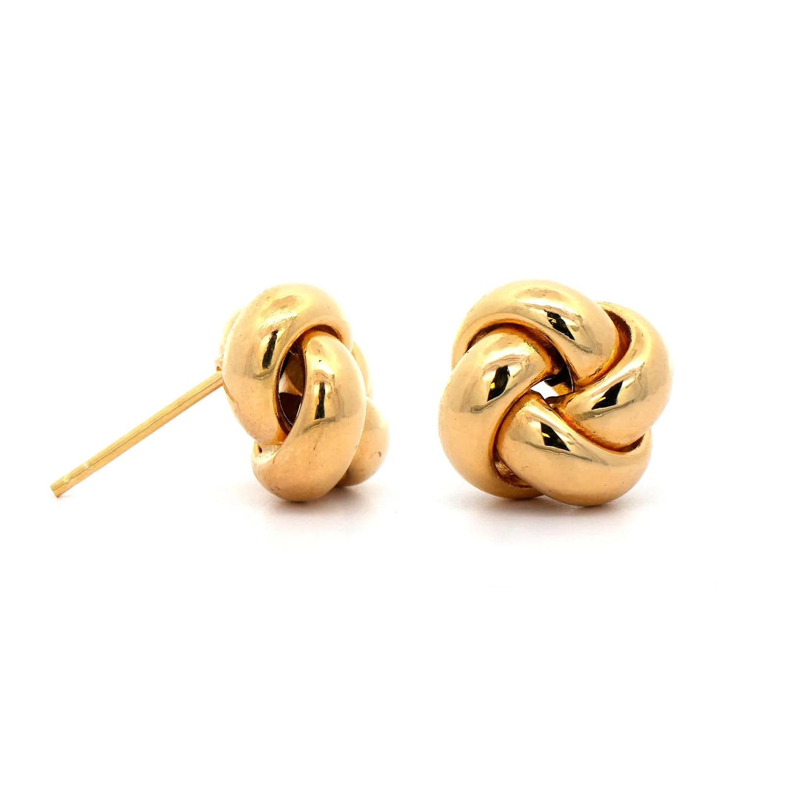 18K Yellow Gold Love Knot Studs