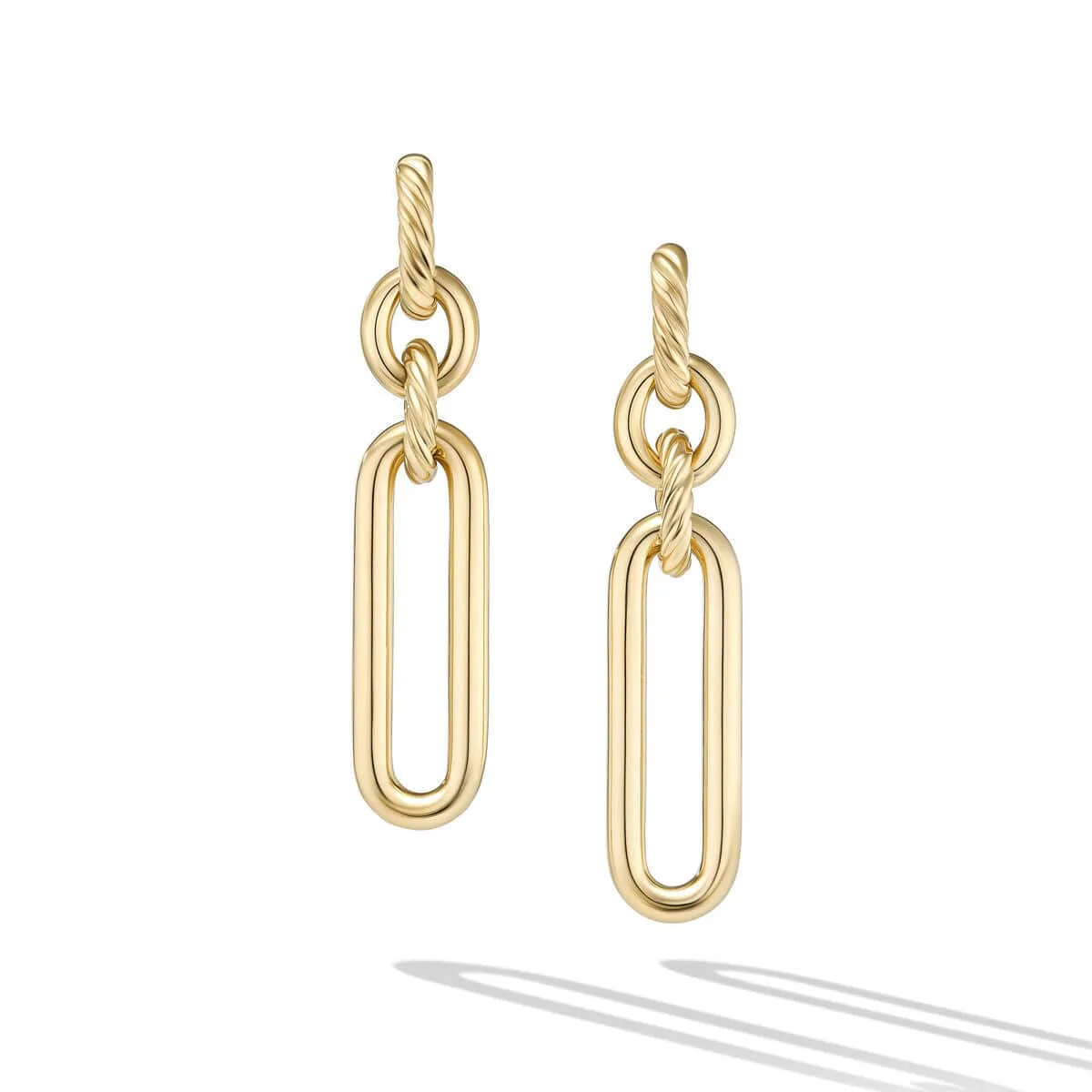 Lexington Double Link Drop Earrings in 18K Yellow Gold - Image 2