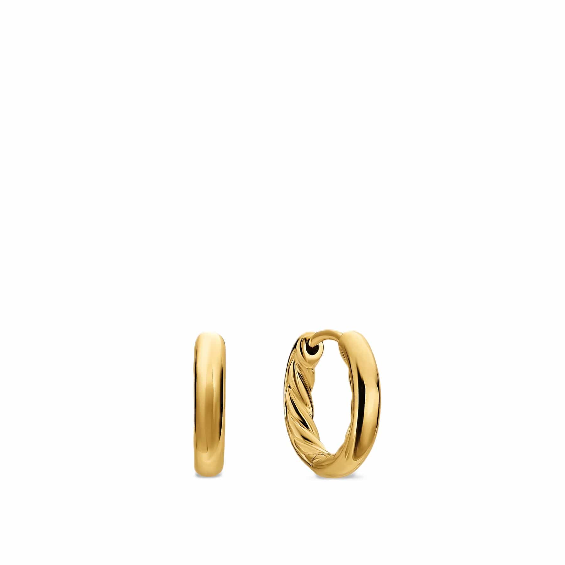 DY Mercer® Huggie Hoop Earrings 18K Yellow Gold, 12mm
