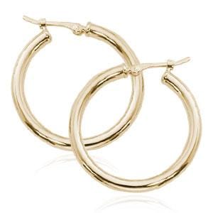 14K Yellow Gold Hoop Earrings