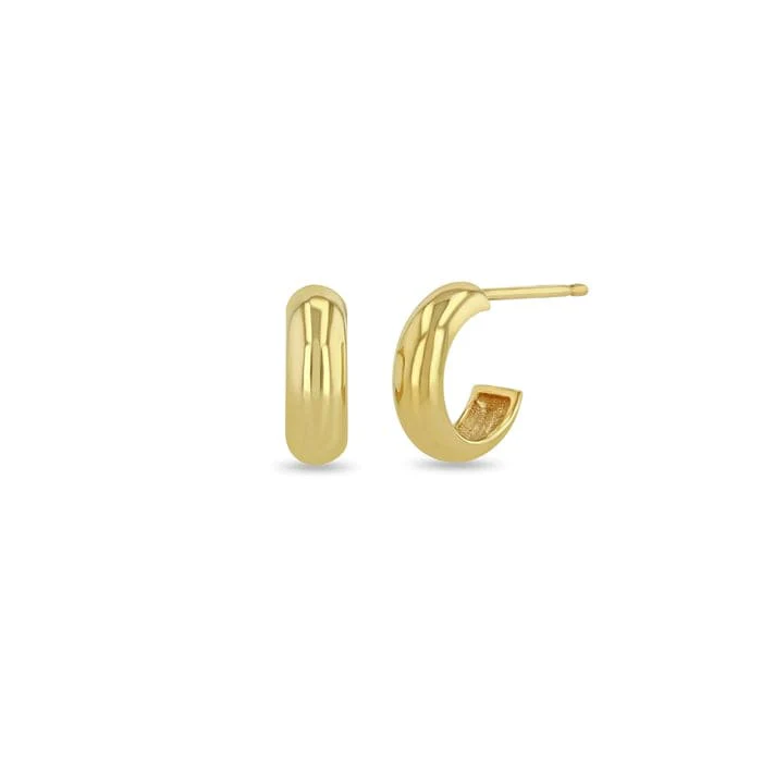14K Yellow Gold Huggie Earrings