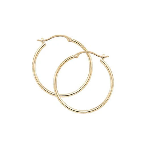 14K Yellow Gold Hoop Earrings