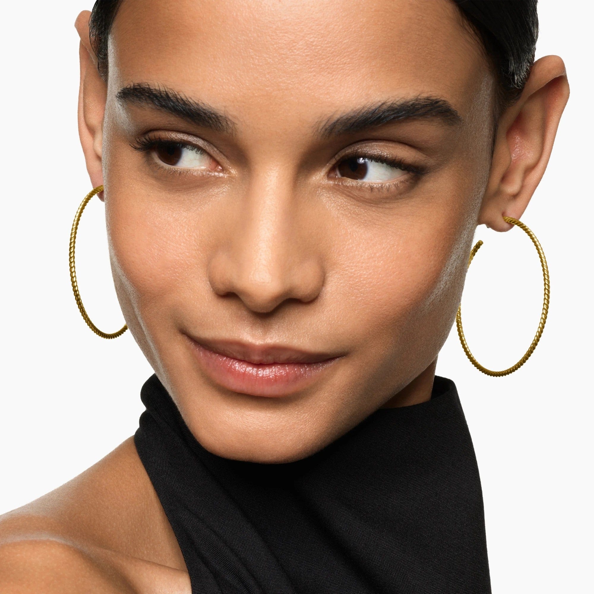 Cablespira® Hoop Earrings 18K Yellow Gold, 42.3mm - Image 3