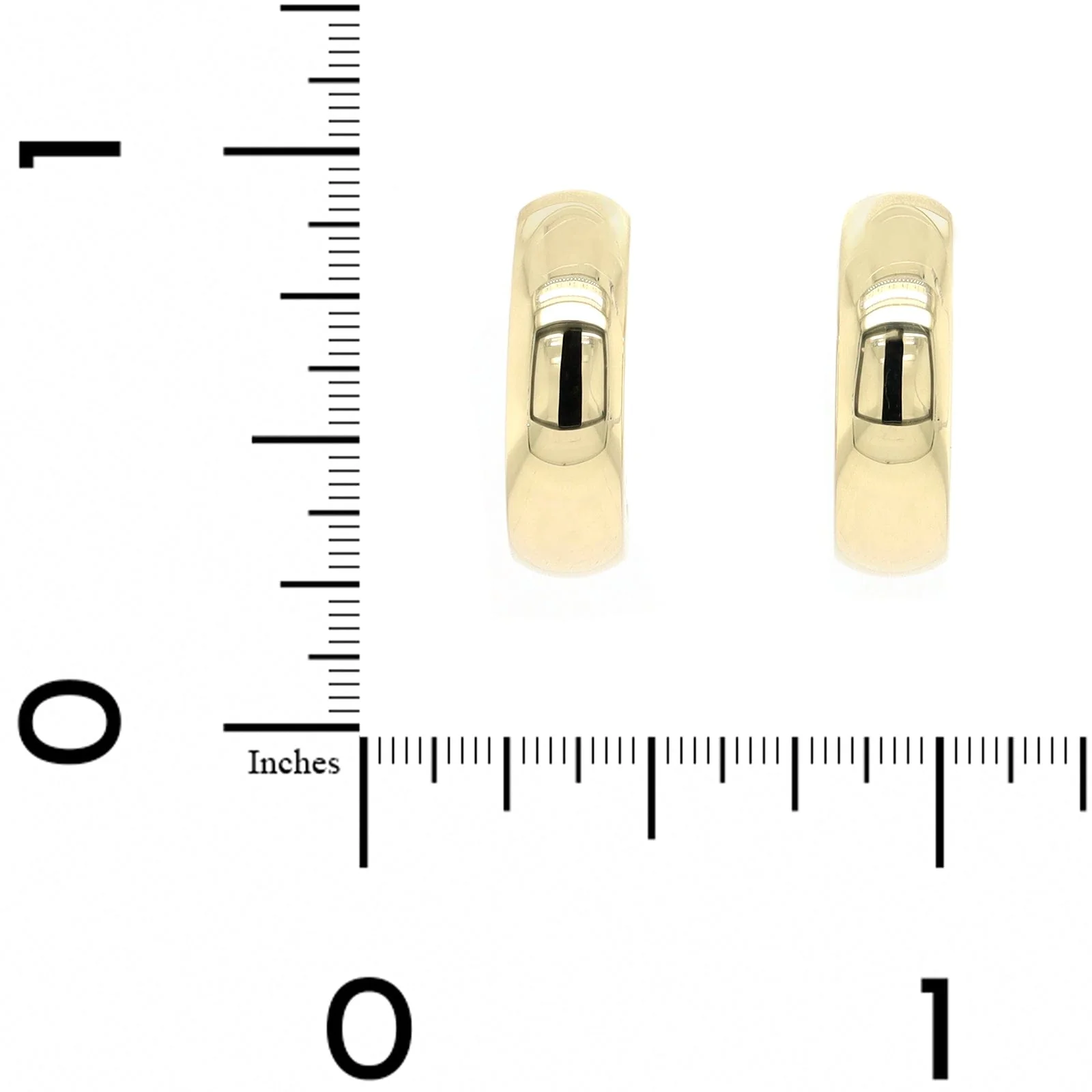 14K Two-Tone Gold Rversible Chunky Huggie Earrings - Image 3
