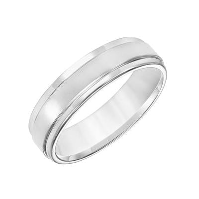 Platinum Polish Edges Satin Center Band - Image 2