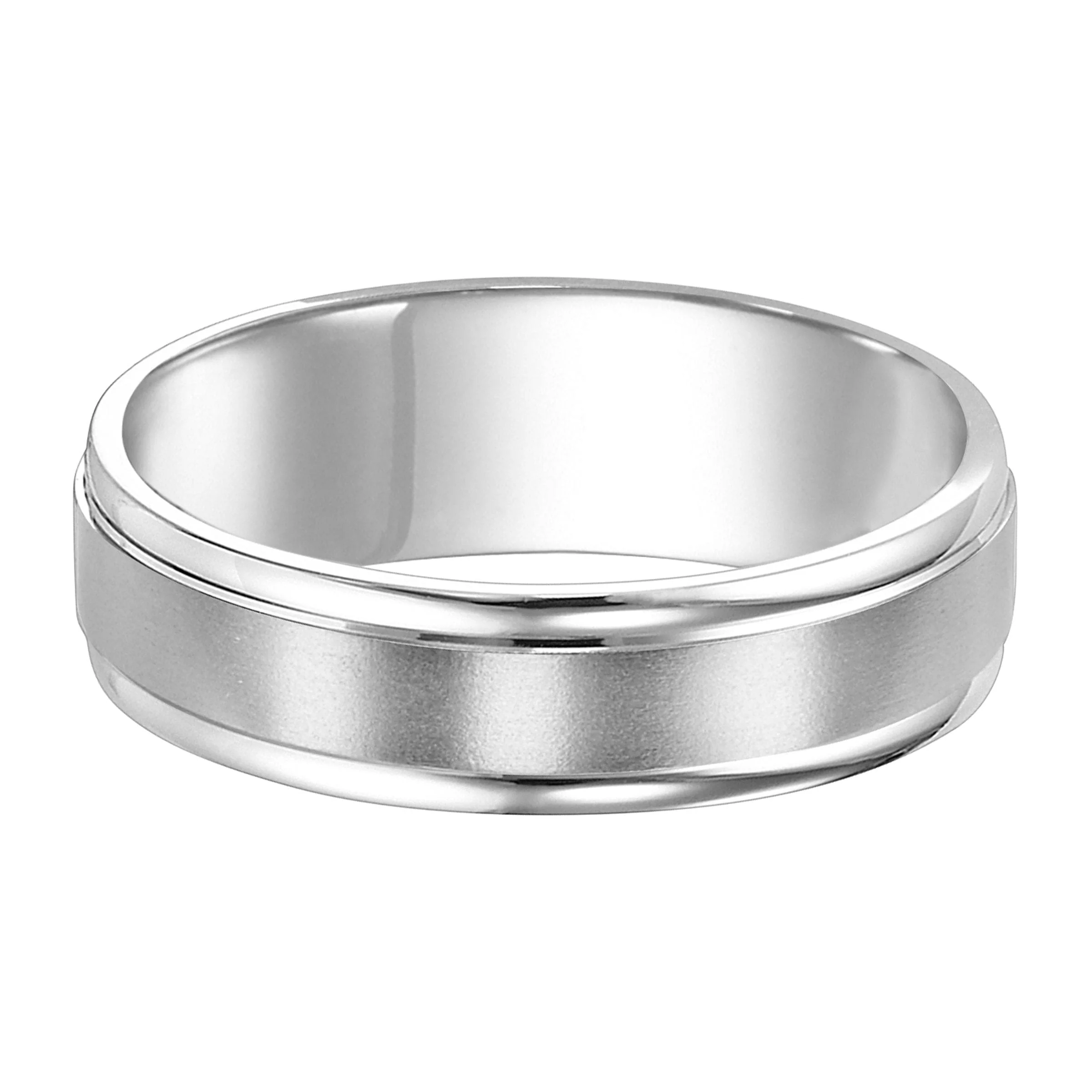 Platinum Polished Satin Band