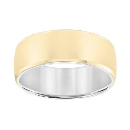 14K Yellow and White Gold Satin Finish Band - Image 2