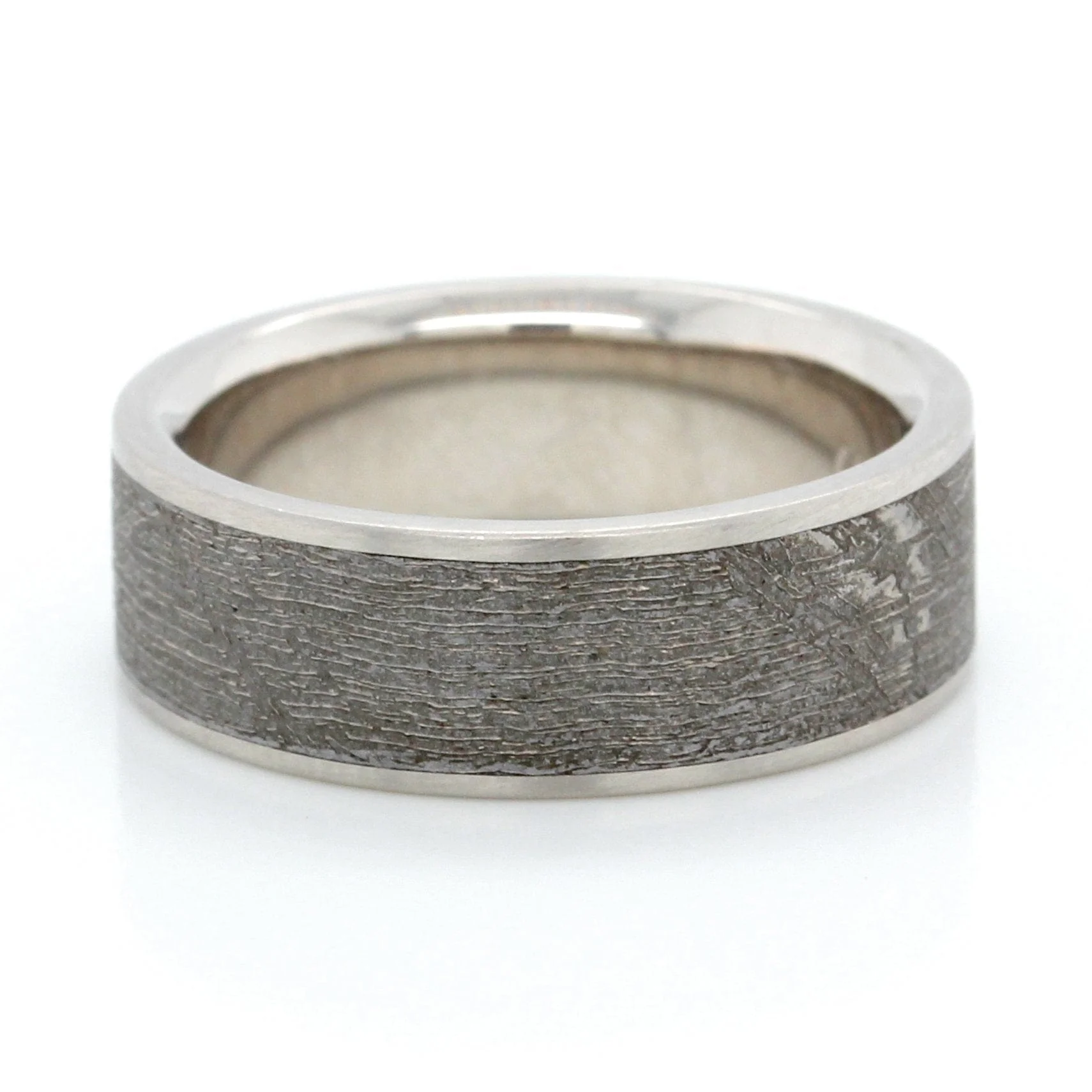 Palladium Gibeon Meteorite Wedding Band - Image 2