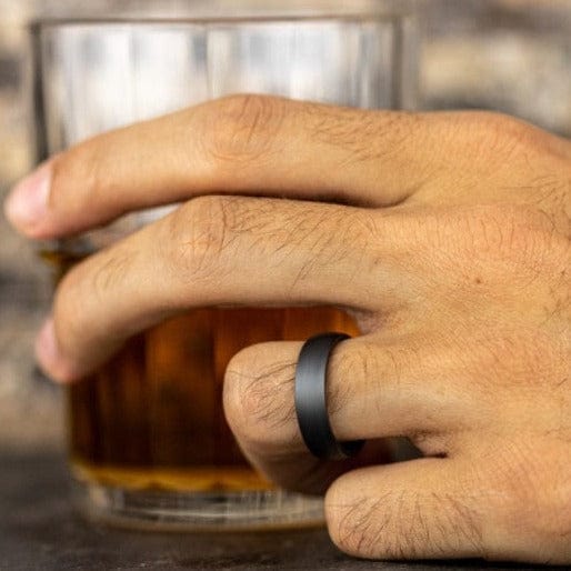 Tantalum Domed Band with Satin Finish - Image 2