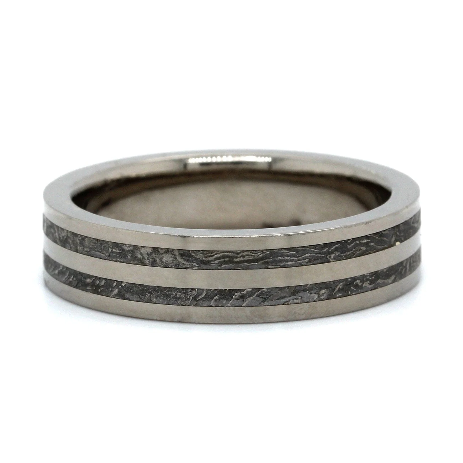 Palladium Gibeon Meteorite Wedding Band