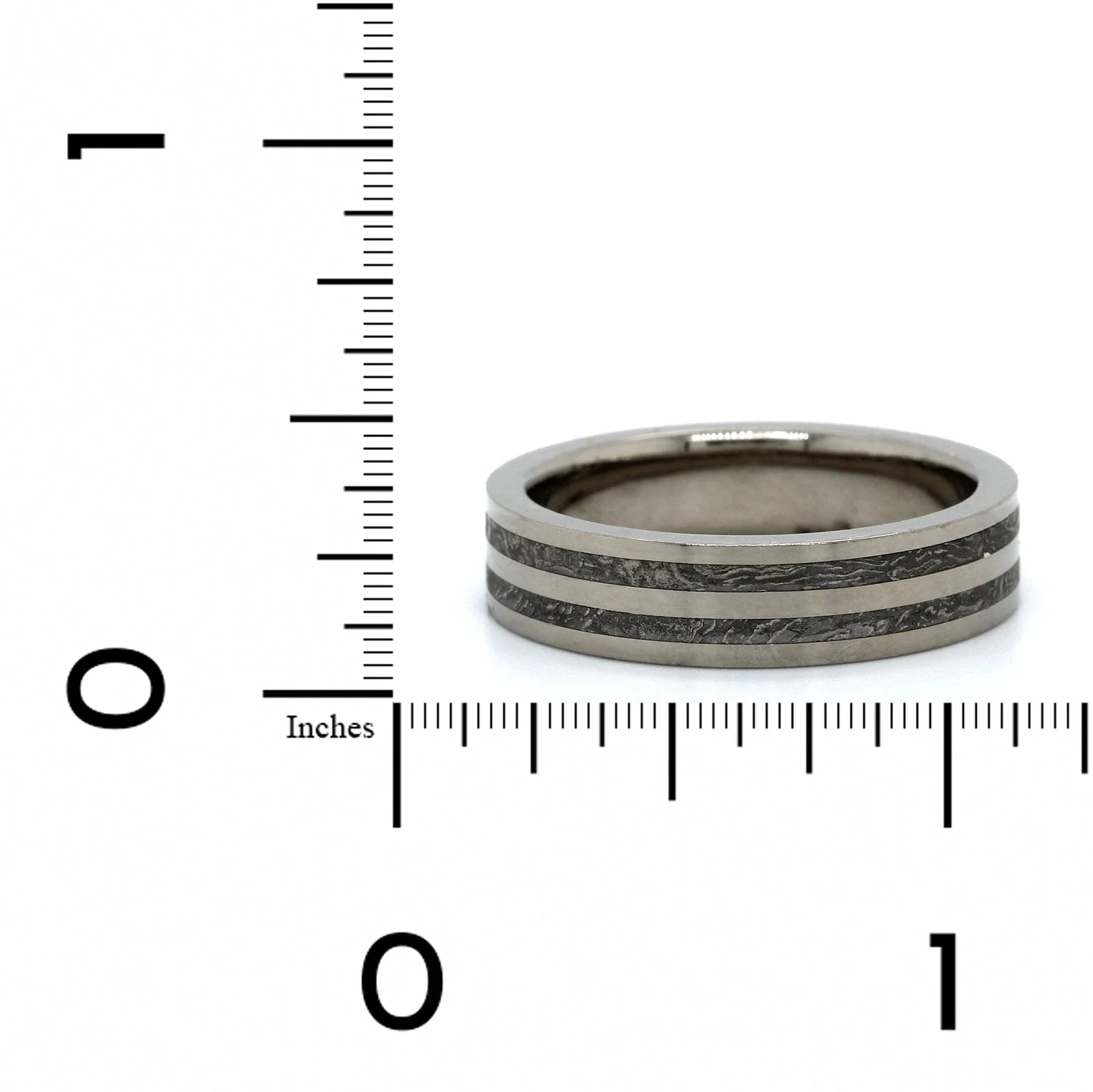 Palladium Gibeon Meteorite Wedding Band - Image 3