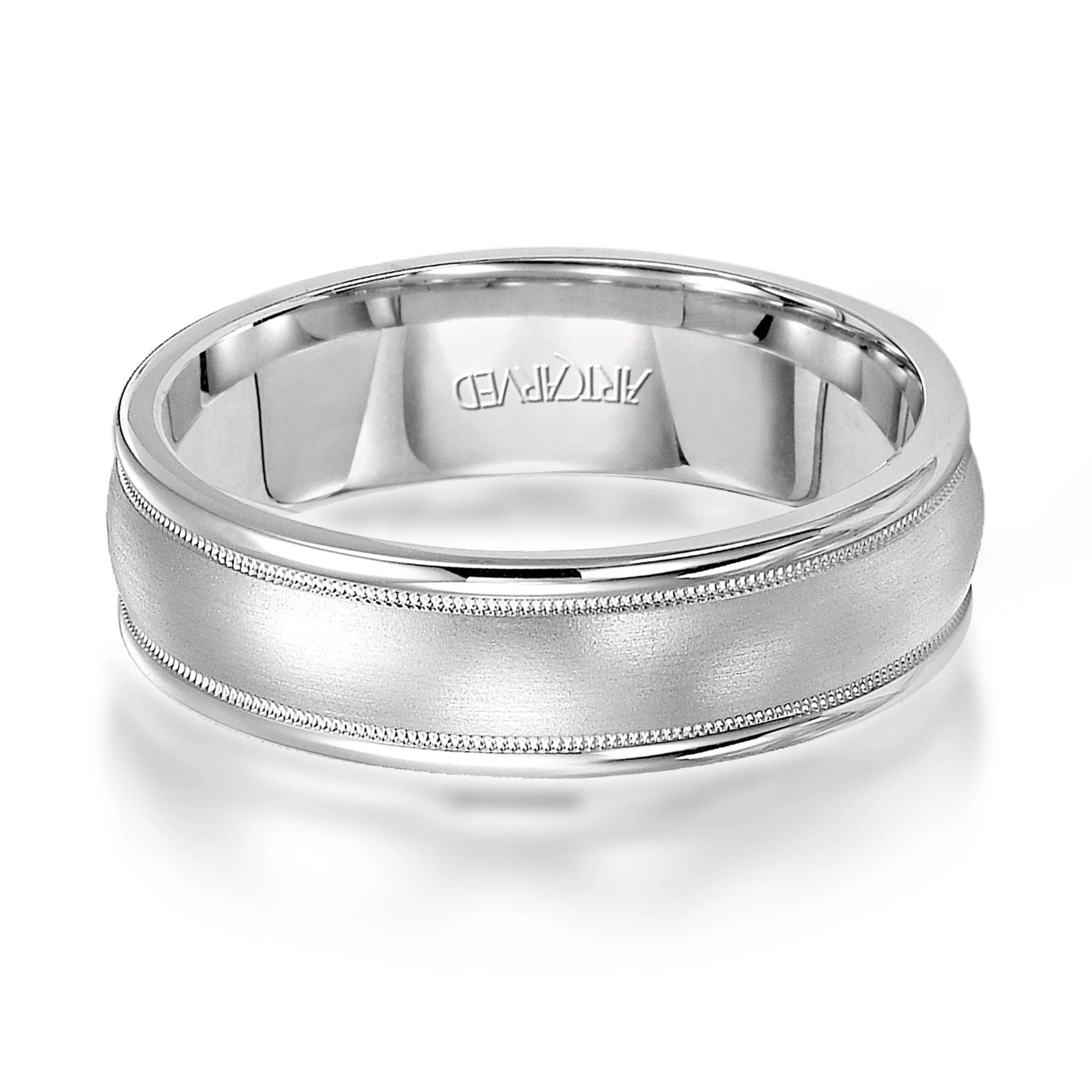14K White Gold Satin Band