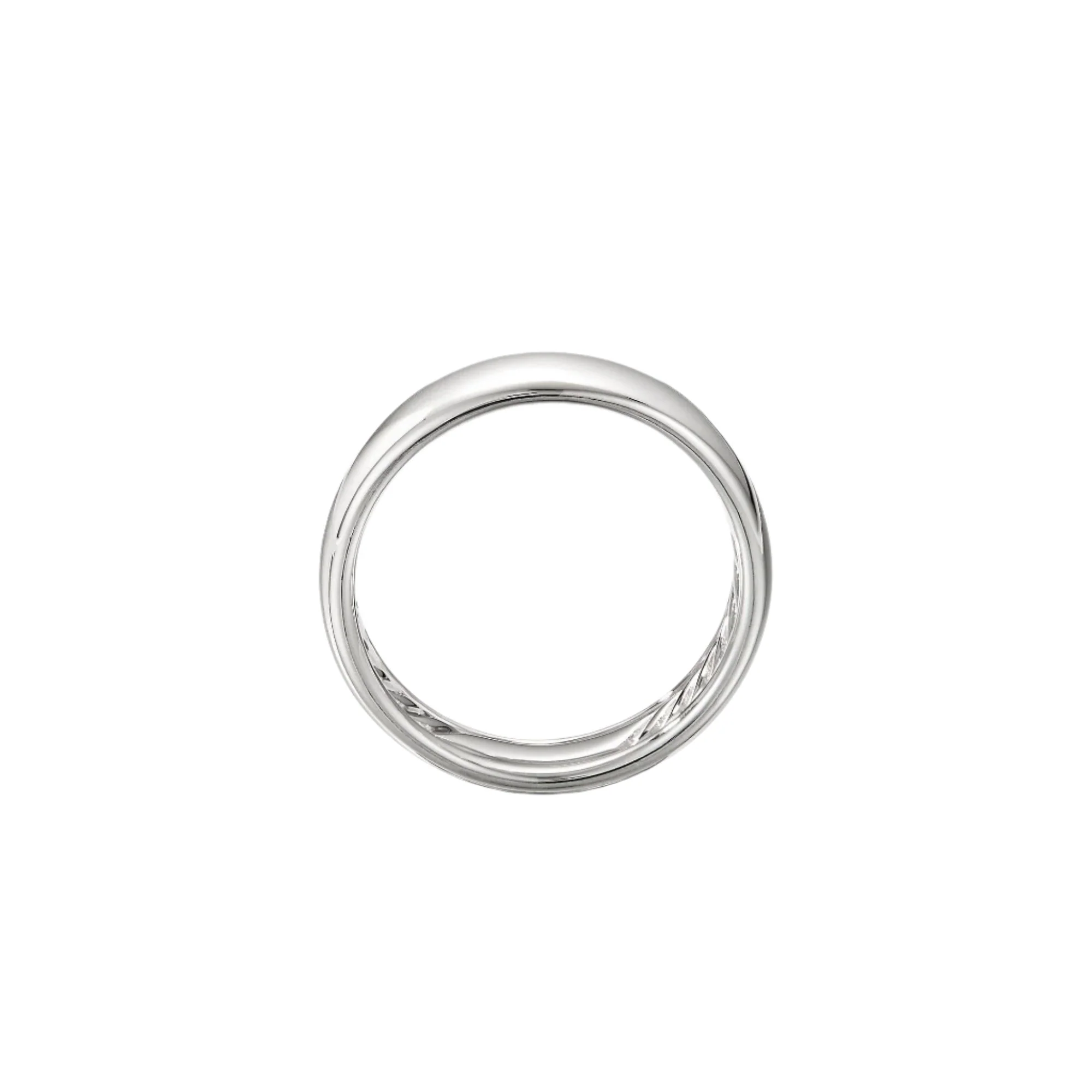DY Classic Band Ring in 18K White Gold - Image 3