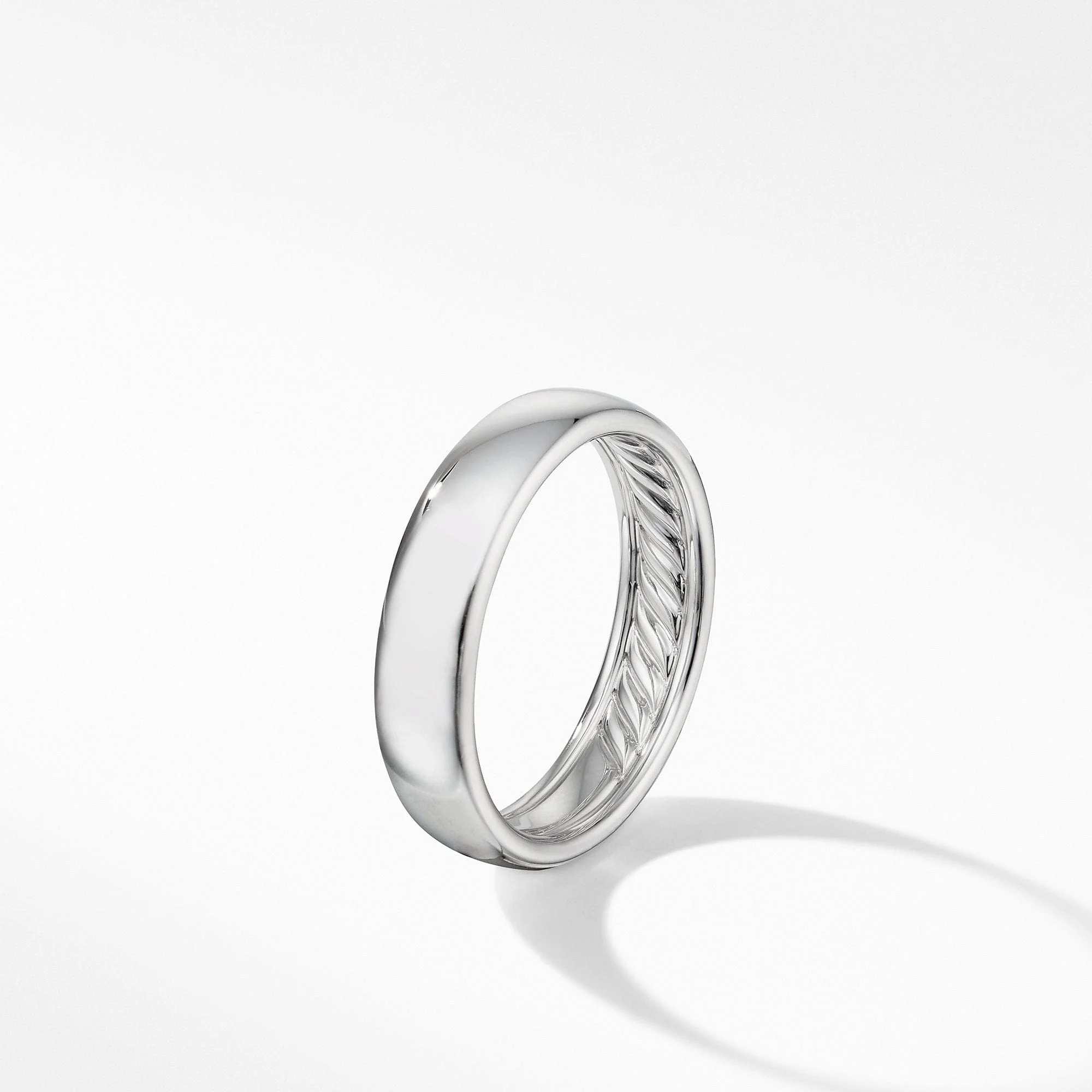 DY Classic Band Ring in 18K White Gold - Image 2