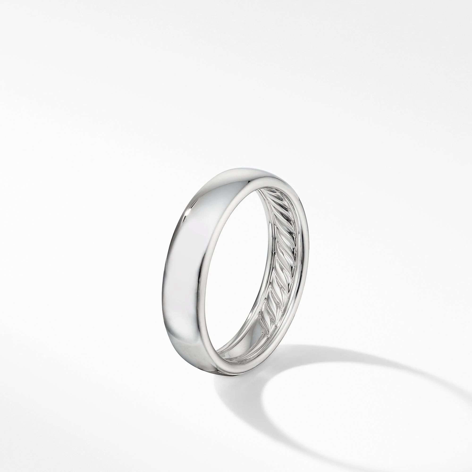 DY Classic Band Ring in 18K White Gold - Image 3
