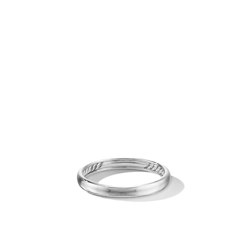 DY Classic Band Ring in 18K White Gold