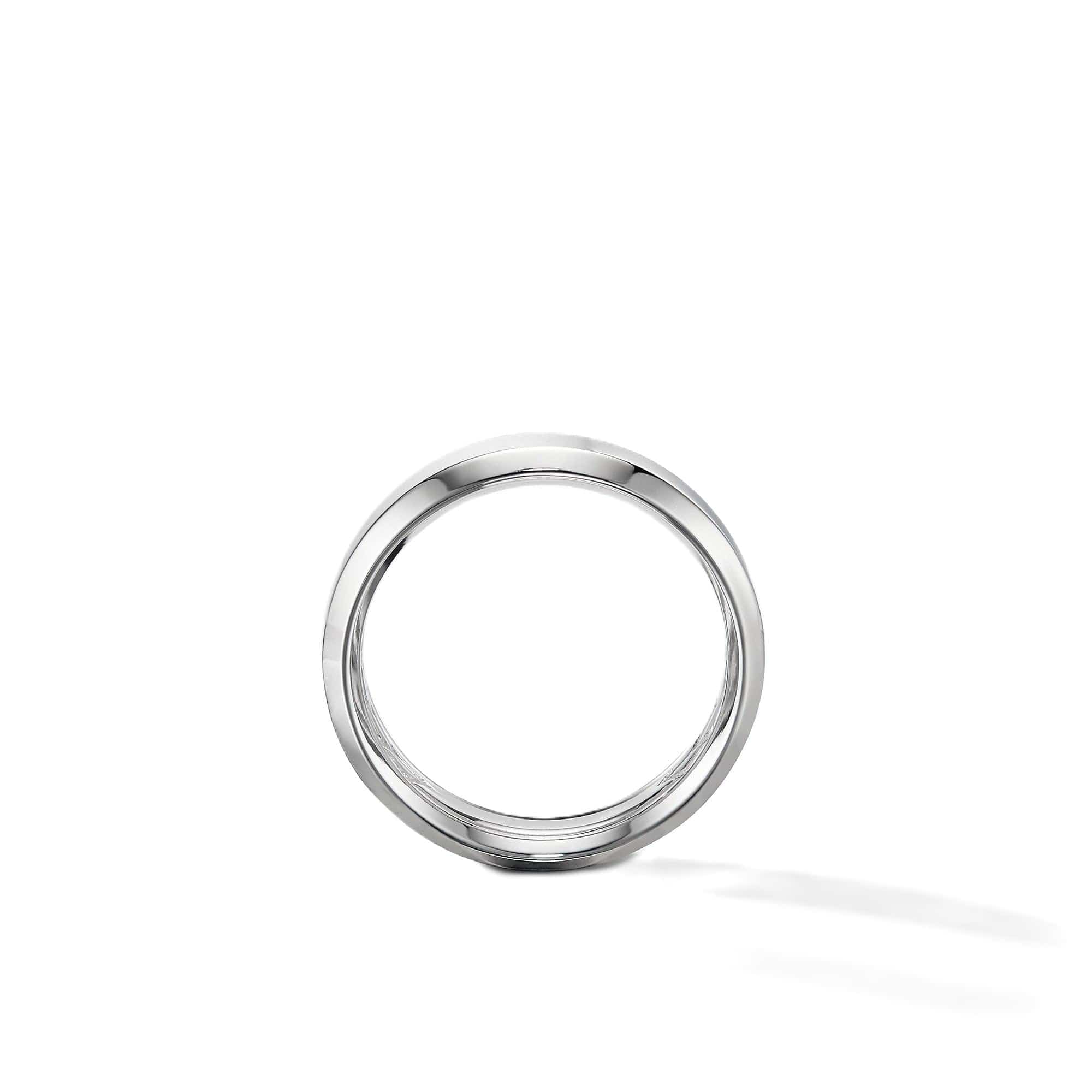 Beveled Band Ring in 18K White Gold - Image 3