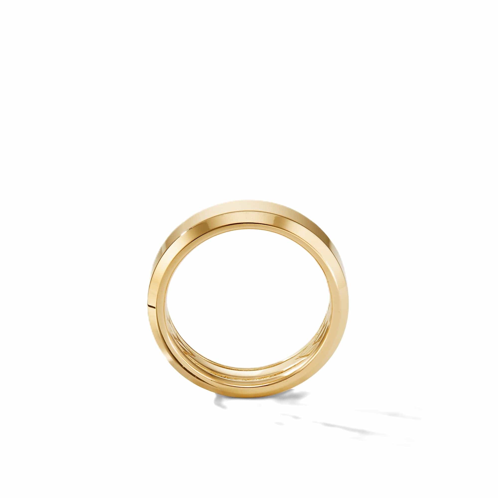 Beveled Band Ring in 18K Yellow Gold - Image 2