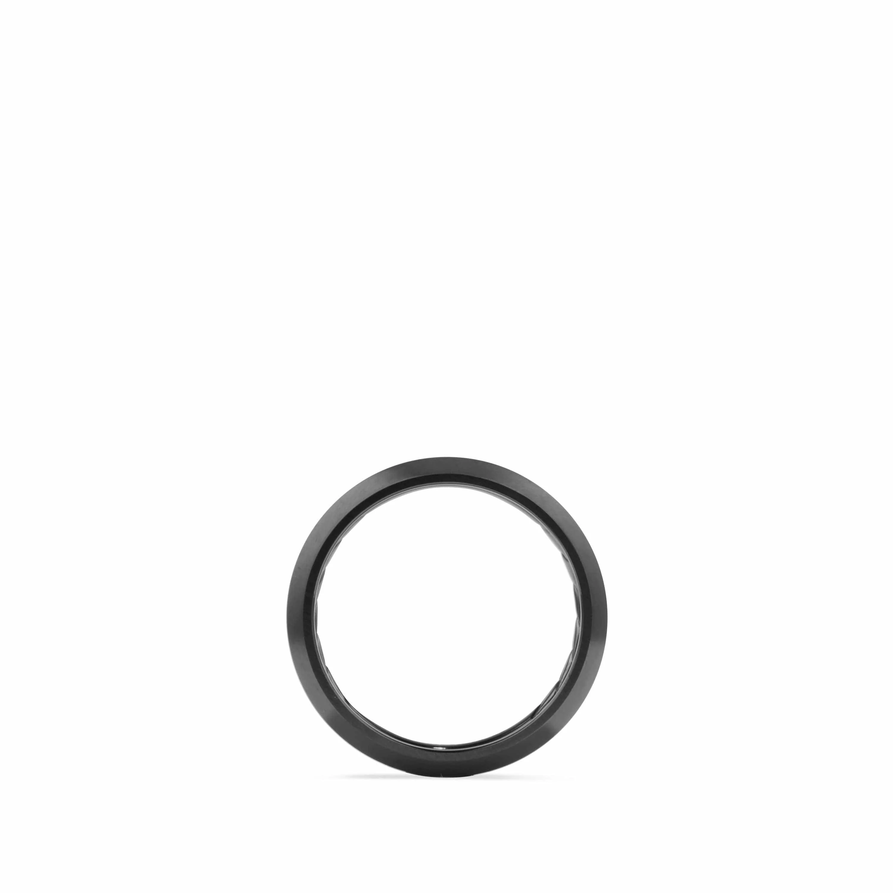 Beveled Band Ring in Black Titanium - Image 2