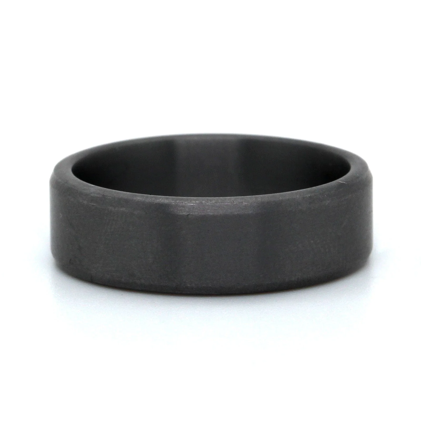 Tantalum Satin Finish Beveled Edge Wedding Ring