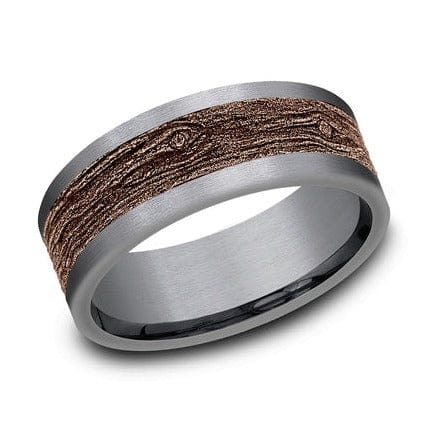 14K Rose Gold and Tantalum Log Knot Band - Image 4