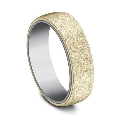 14K Yellow Gold Tantalum Swirl Wedding Ring - Image 3