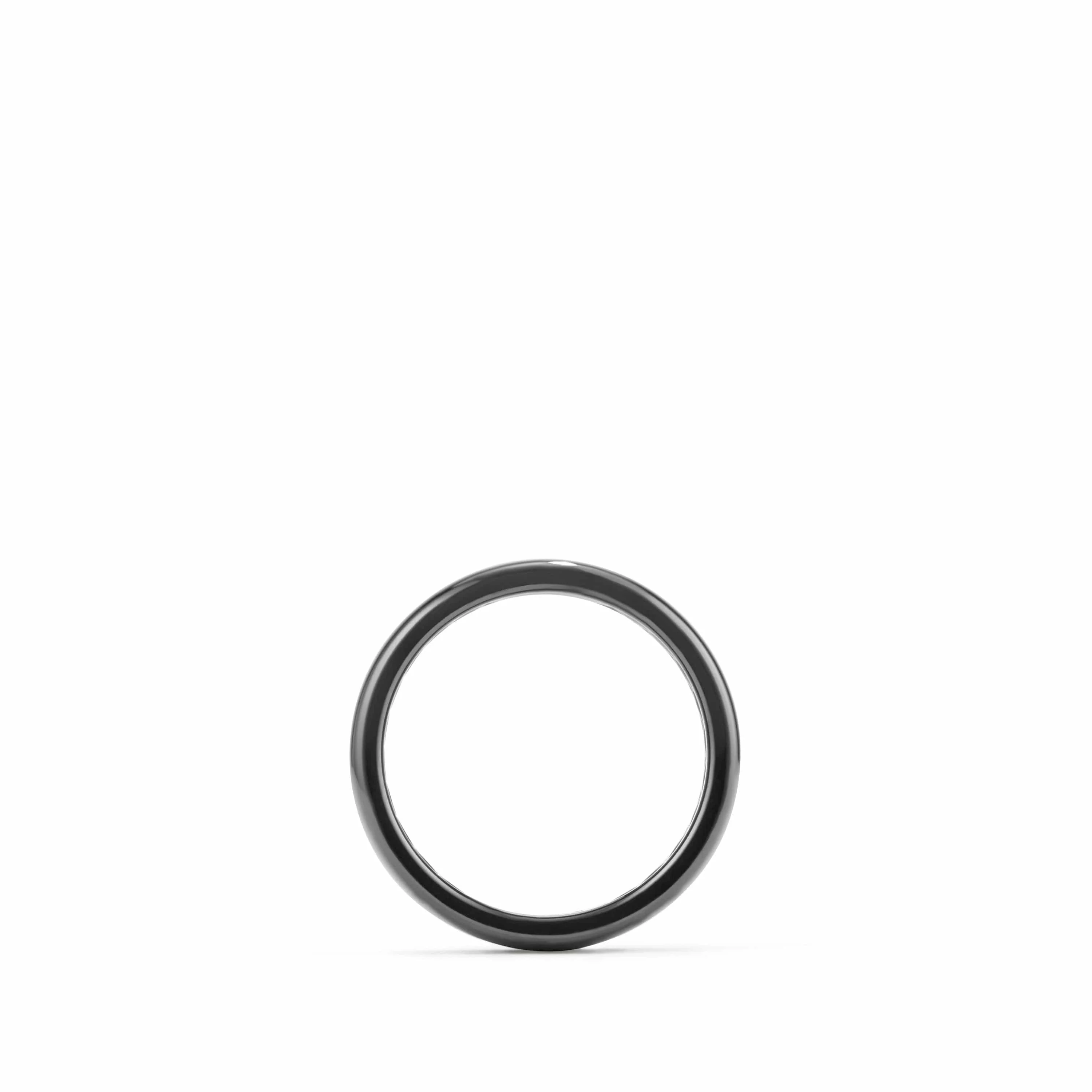 DY Classic Band Ring in Black Titanium - Image 2