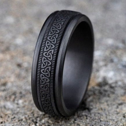 Dark Tantalum Love Knot Triangle Band - Image 2