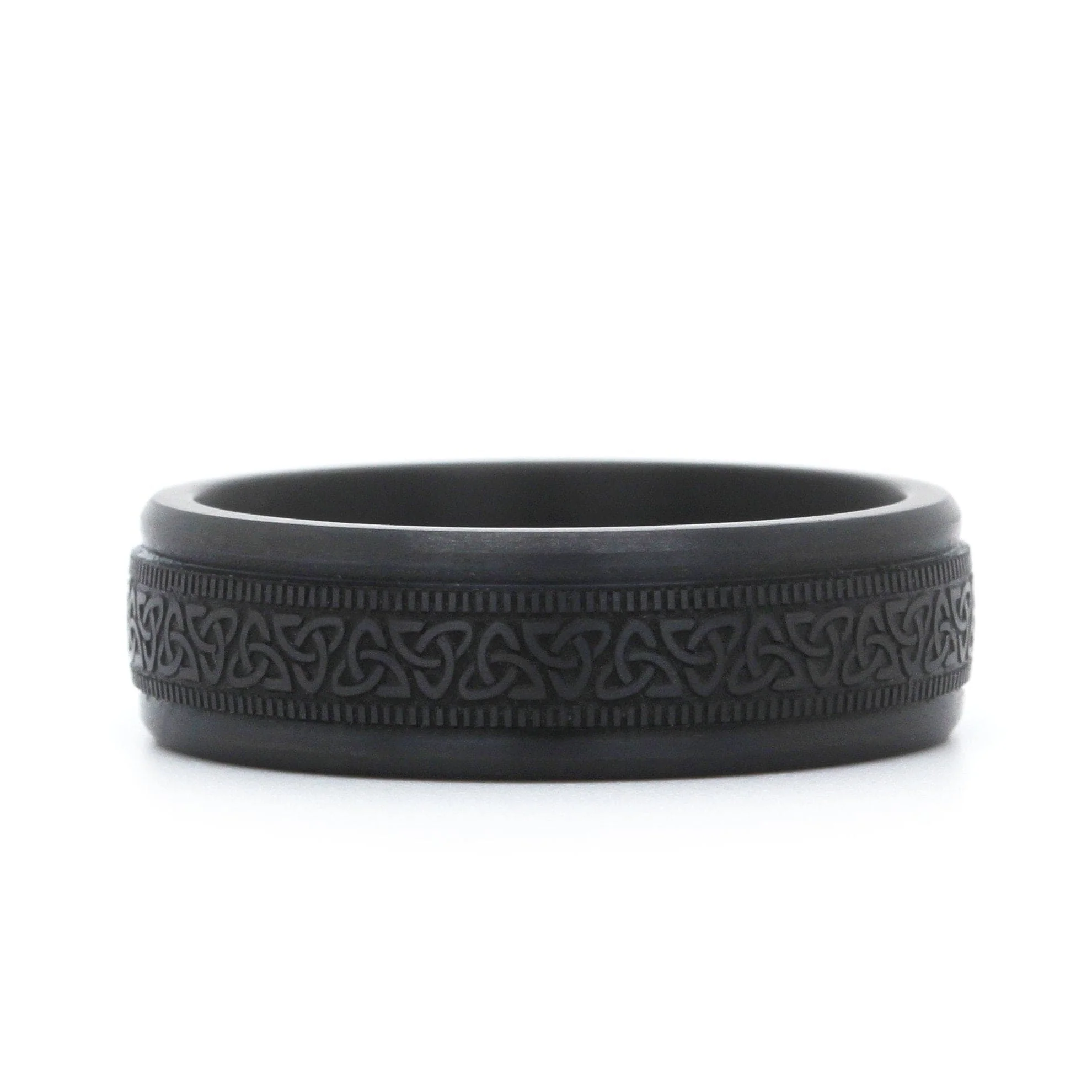 Dark Tantalum Love Knot Triangle Band - Image 5