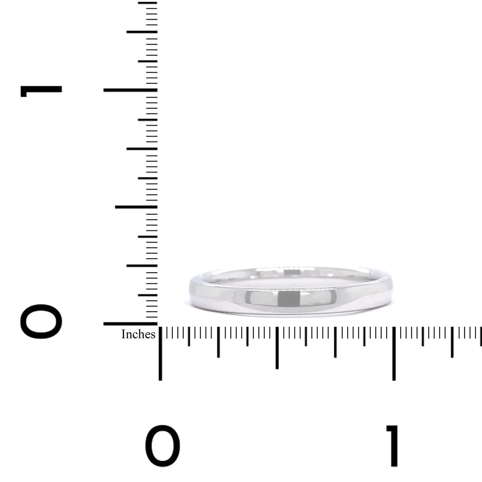 14K White Gold Polished Band - Image 3