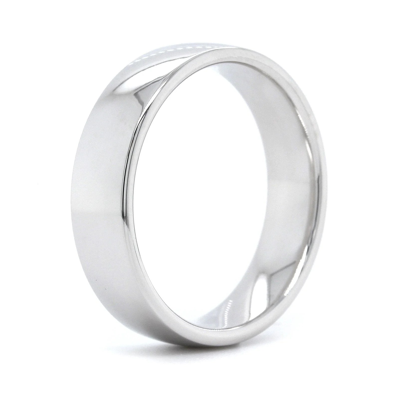 14K White Gold Polished Band - Image 2