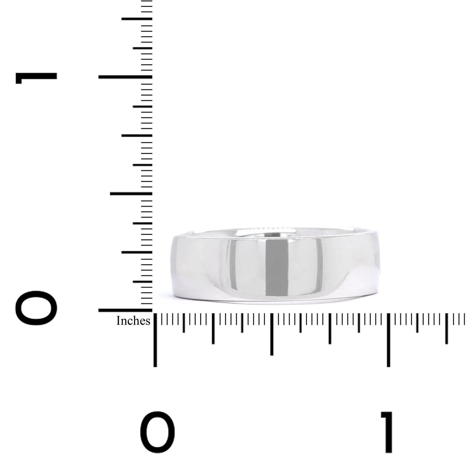 14K White Gold Polished Band - Image 3