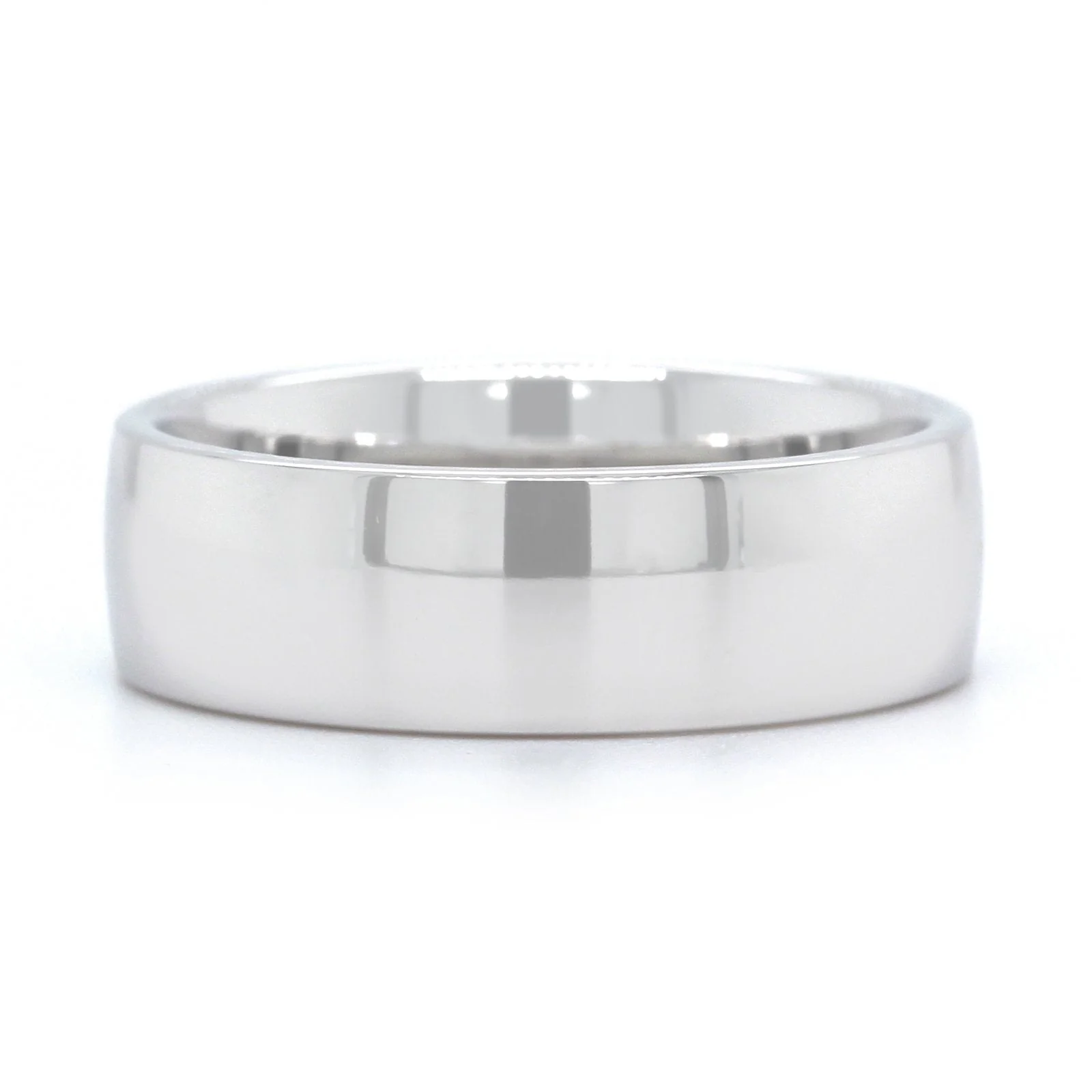 14K White Gold Polished Band - Image 4