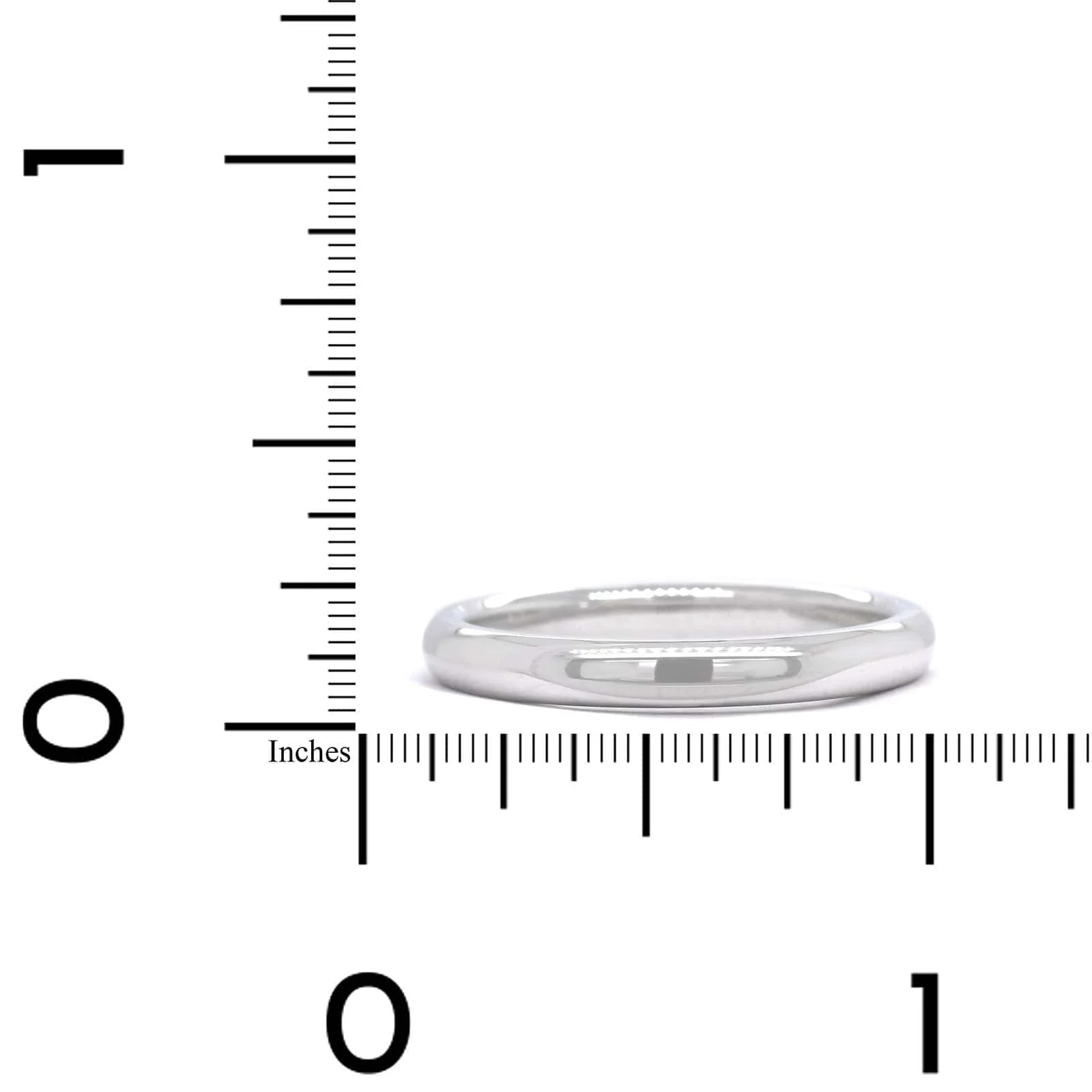 14K White Gold Polished Band - Image 3