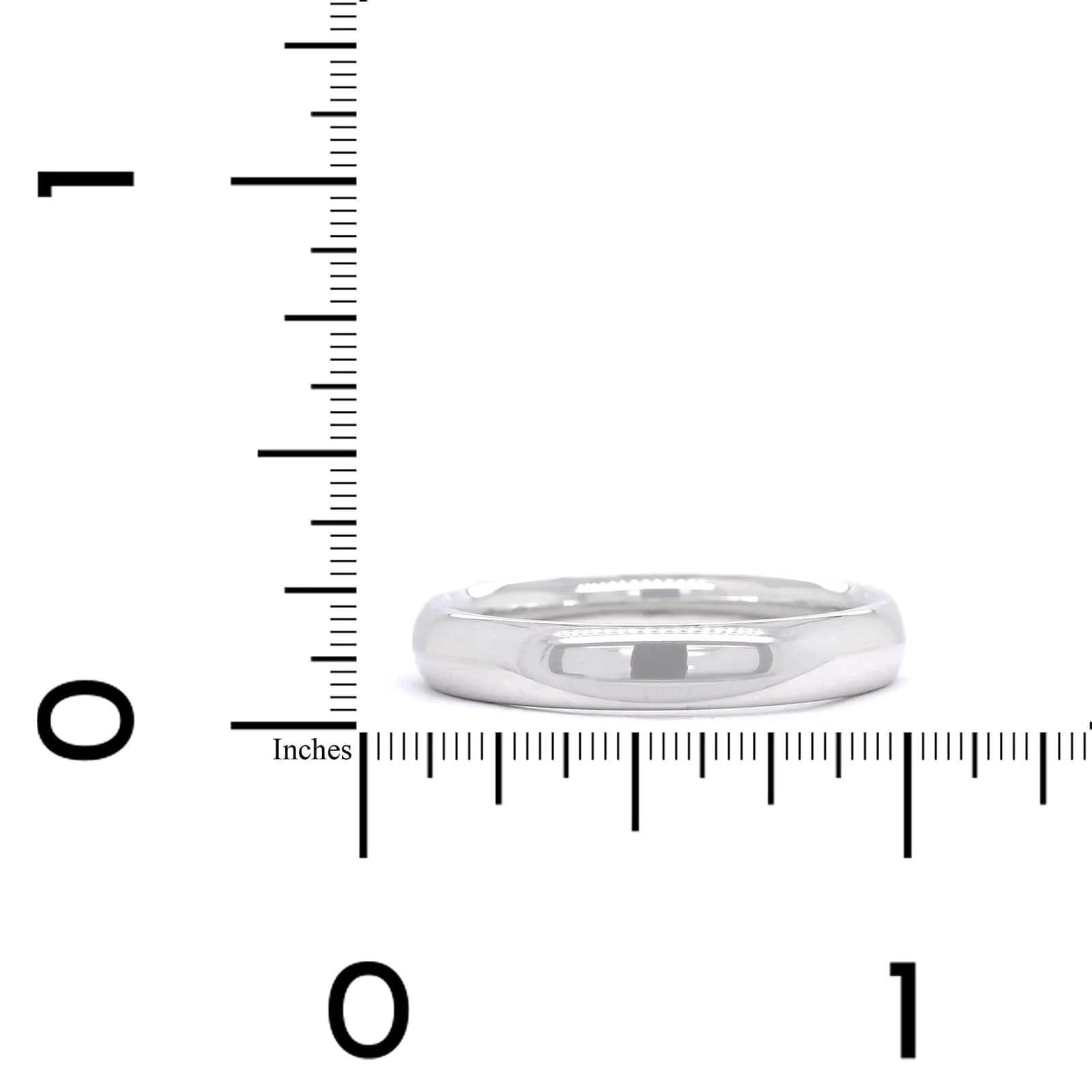 14K White Gold Polished Band - Image 3