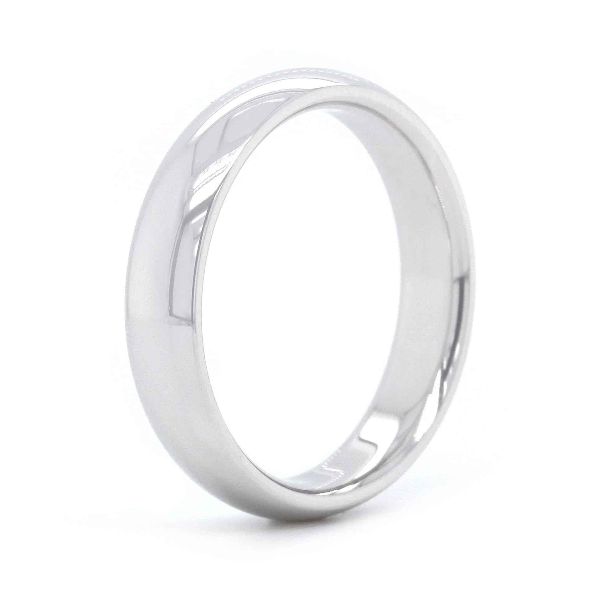 14K White Gold Polished Band - Image 2