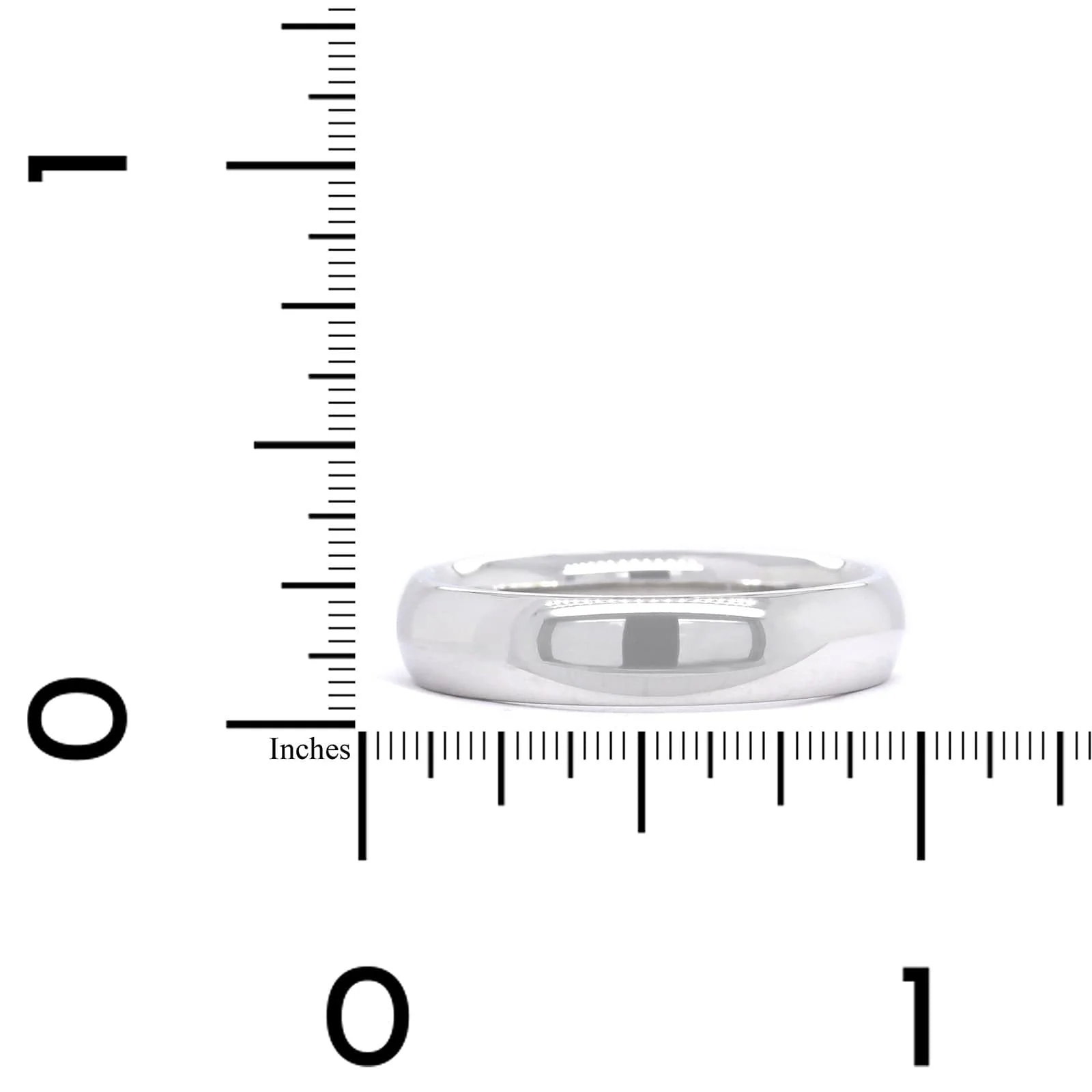 14K White Gold Polished Band - Image 3