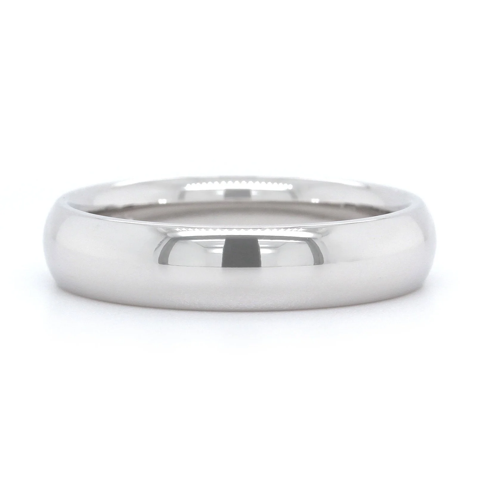 14K White Gold Polished Band - Image 4
