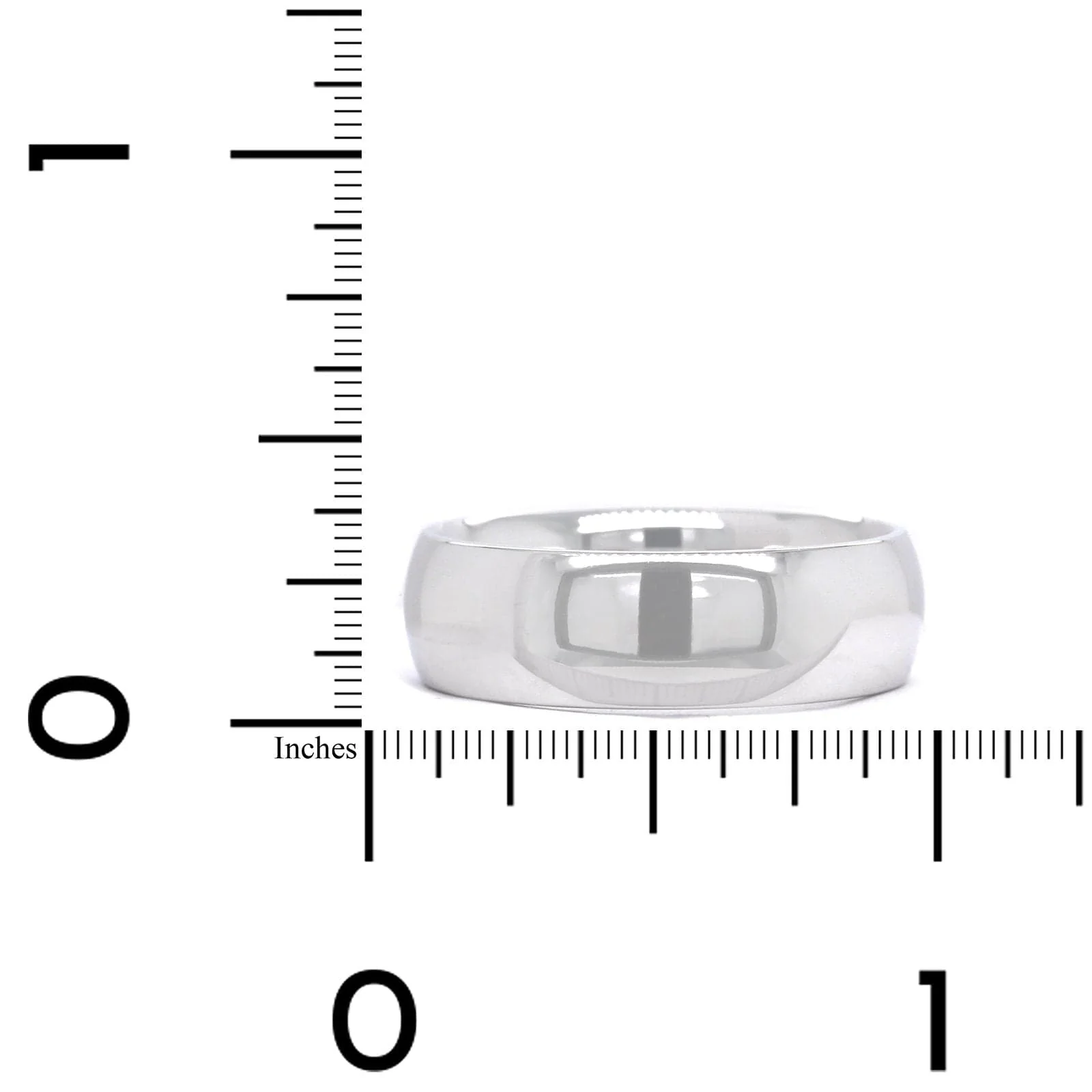 14K White Gold Polished Band - Image 3
