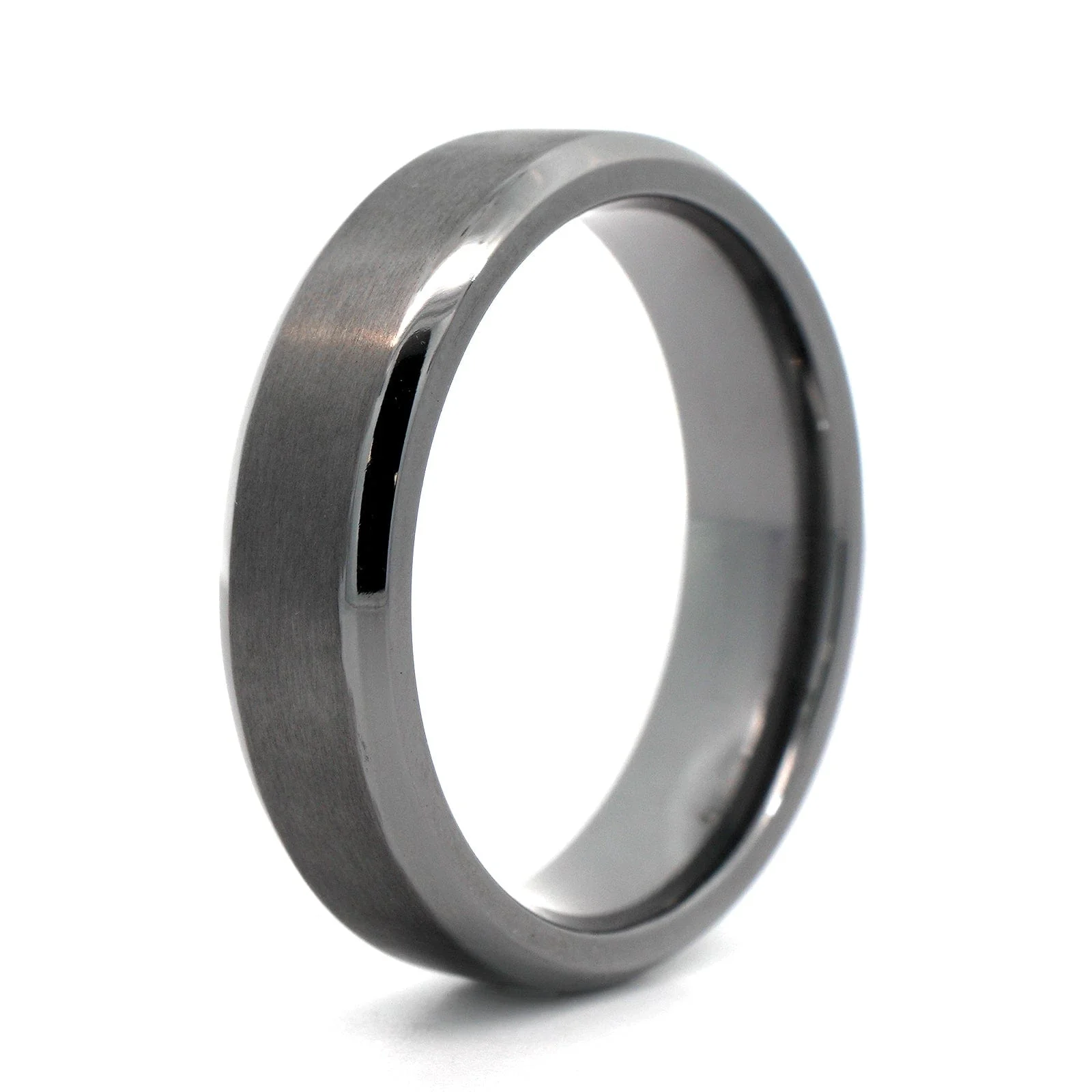 Grey Tantalum Band with Brushed Center - Image 2