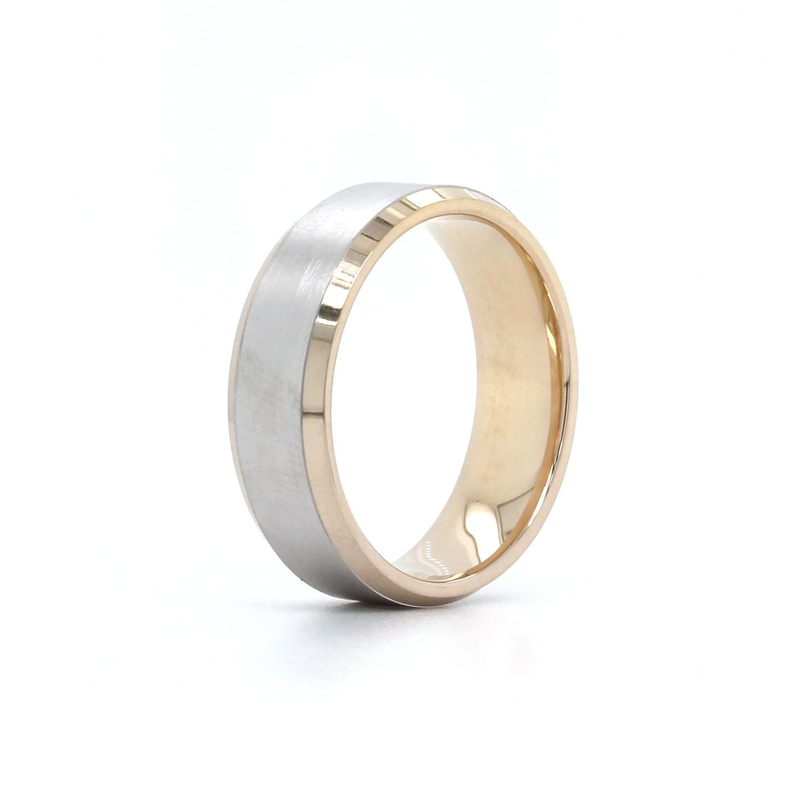 14K Two-Tone Satin Center Band - Image 2