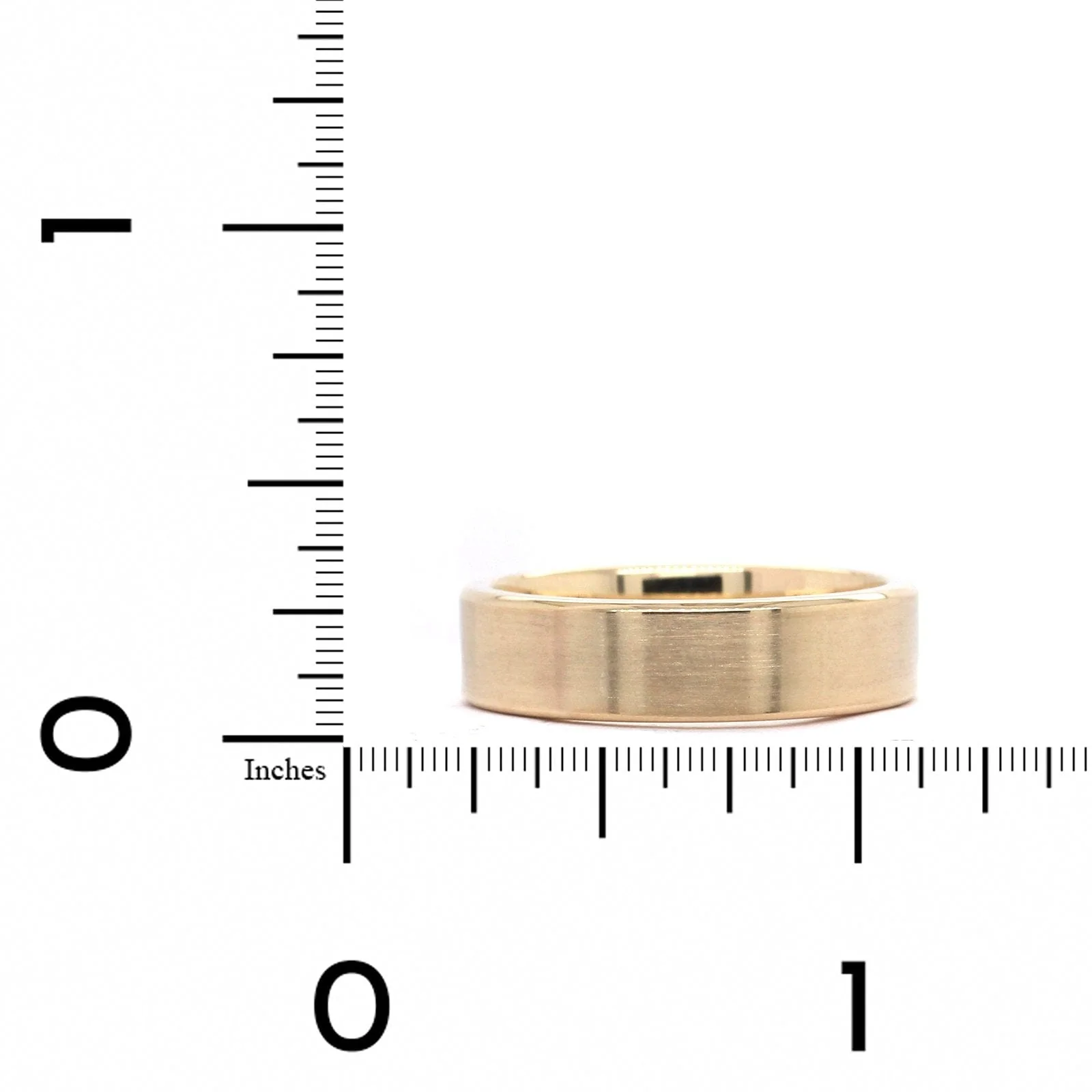 14K Yellow Gold Brushed Finish Band - Image 3