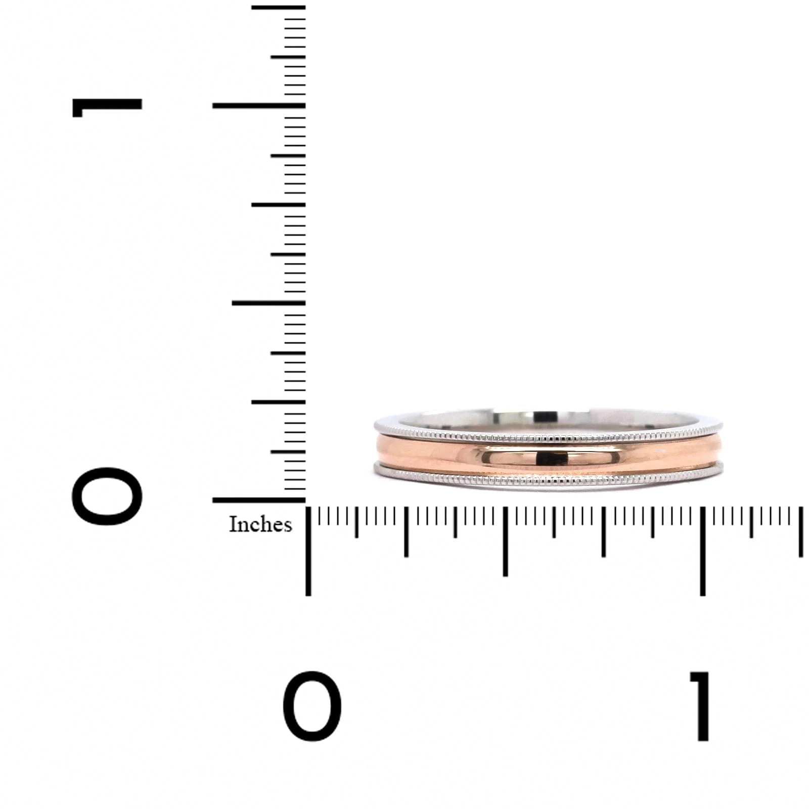 14K White and Rose Gold Band - Image 3