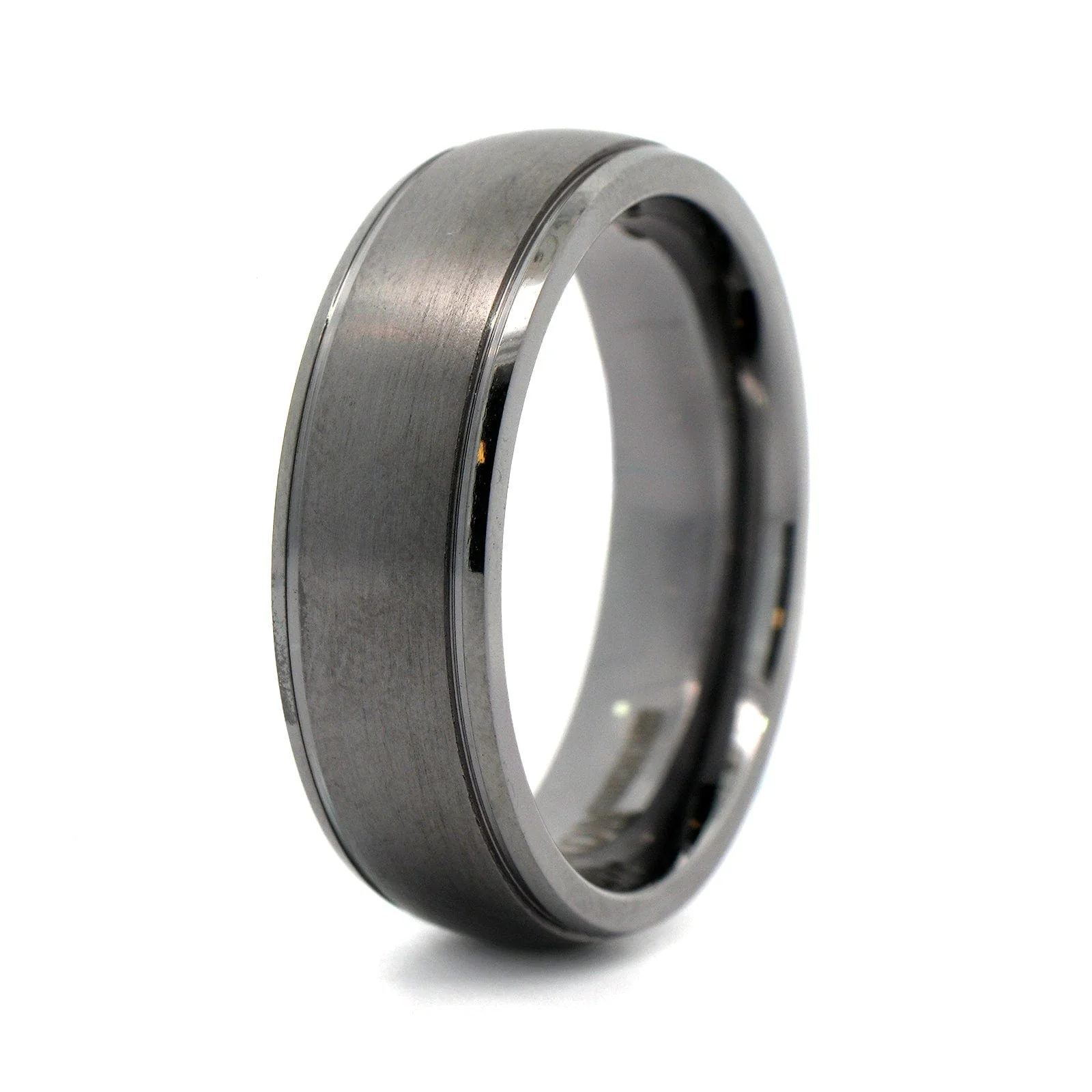 Tantalum Band with Satin Center Polished Edges - Image 2