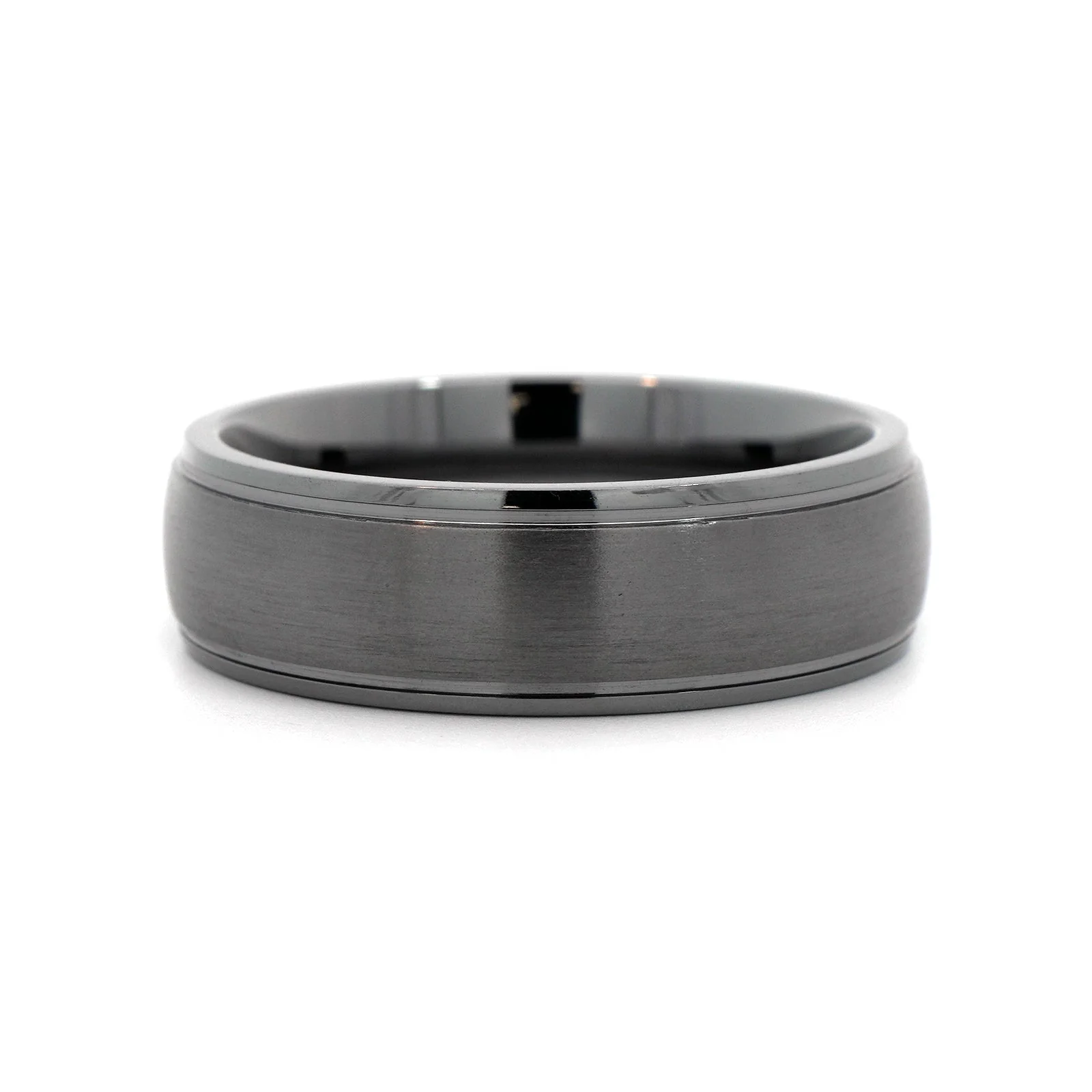 Tantalum Band with Satin Center Polished Edges - Image 5