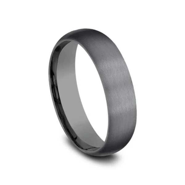 Dark Tantalum Satin Dome Band - Image 4