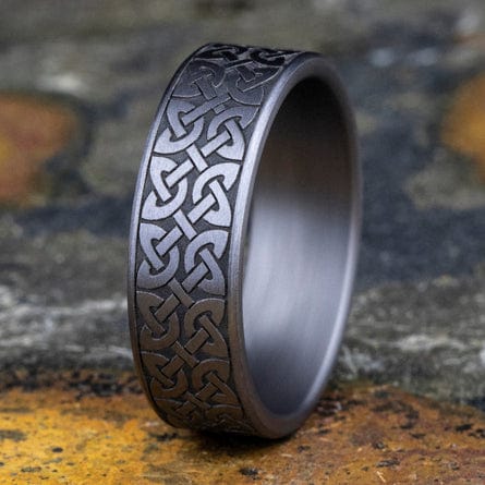 Grey Tantalum Quaternary Knot Design Band - Image 3